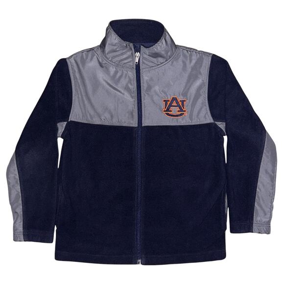 Rivalry Threads 91 Auburn Tigers Fleece Full-Zip Navy & Gray Jacket Youth M 8/10 - Picture 1 of 7